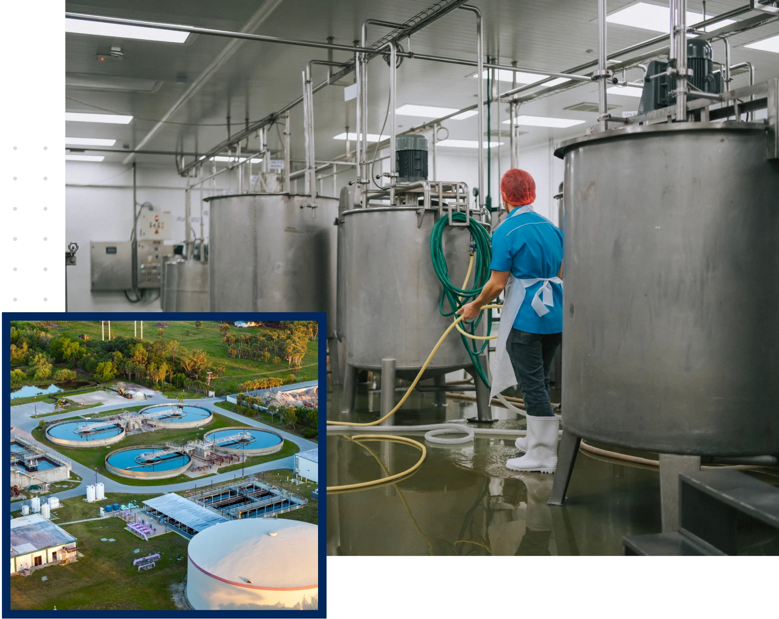 Industrial worker in a processing plant