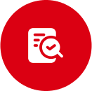 Checklist icon on red background